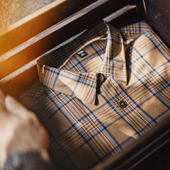Camisa cityboy de algodón grueso a cuadros para hombre MADEN