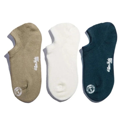 MADEN Herren-Freizeitsocken – Atmungsaktive, rutschfeste, unsichtbare Bootssocken (3er-Pack) 