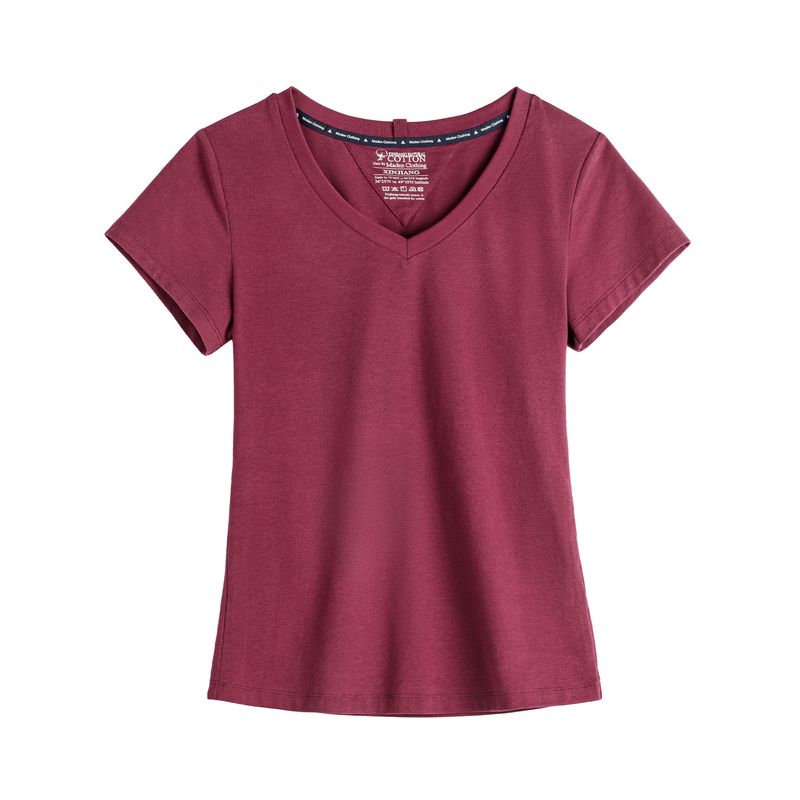 MADEN Damen V-Ausschnitt Slim Fit Strickshirt