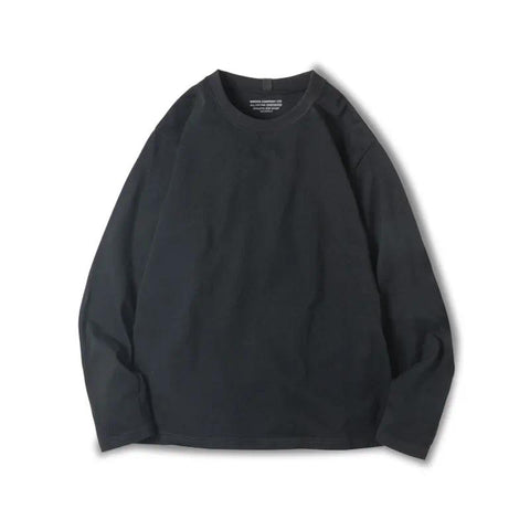 MADEN Herren Langarmshirt, 300 g/m² schweres Material – 100 % Baumwolle, Basic