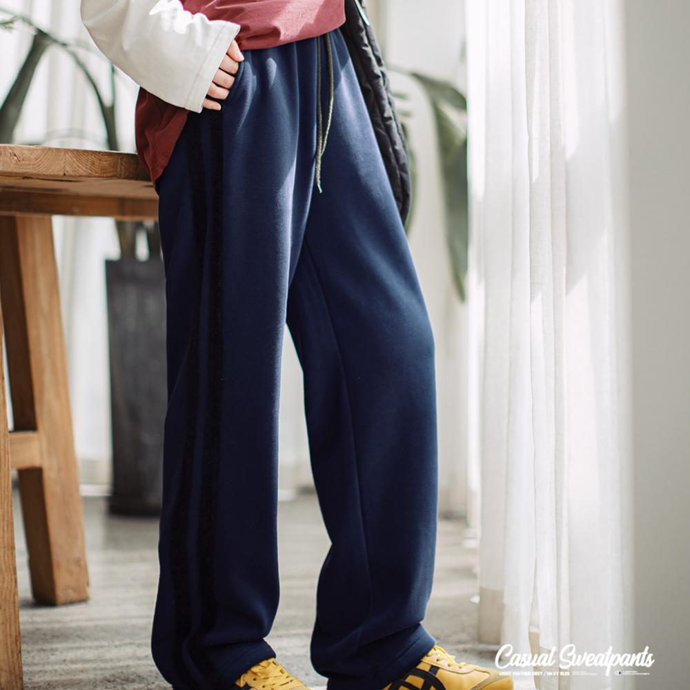 MADEN Damen Freizeit-Jogginghose mit Streifen