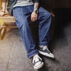 Jeans de mezclilla lavados Slub MADEN