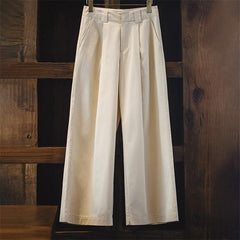 Maden Women's Linen Wide-leg Pants Casual Chic Summer