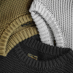 MADEN Men’s Heavyweight Chunky Knit Sweater – Loose Fit Round-Neck Pullover