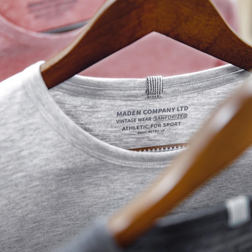 T-shirt MADEN décontracté et respirant à manches courtes pour homme, col rond, coupe ample et légère, idéal pour l'été. 