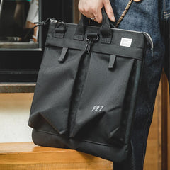 MADEN Retro Canvas Helm Messenger Schultertasche
