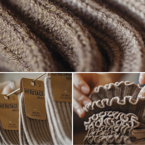 Găng tay không ngón len cho nữ MADEN, tay áo dài giữ ấm