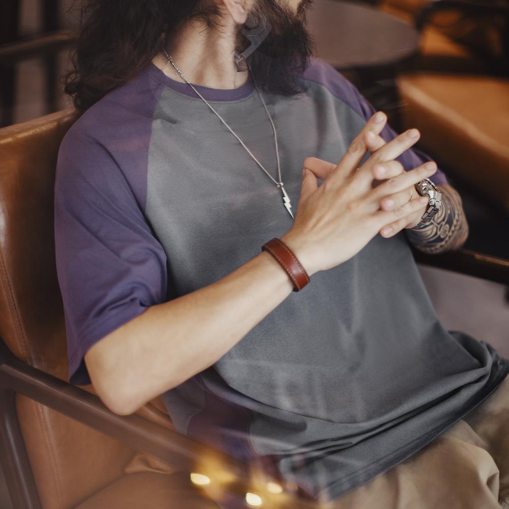 MADEN Quick-Dry Colorblock Breathable T-shirt