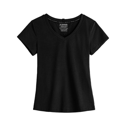 MADEN Women's V-Neck Slim Fit Knit Tee