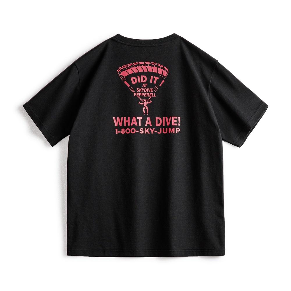 MADEN Vintage Buchstaben-Print Schwergewicht Baumwoll-T-Shirt