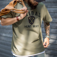 MADEN Retro Navajo Puff Print Cotton T-Shirt