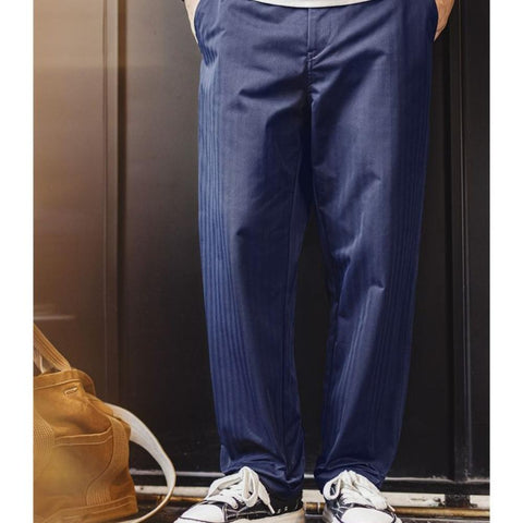 Pantalon bûcheron pour homme MADEN, style rétro, en velours côtelé, patchwork, poches, coupe droite décontractée, taille élastique, vêtement de travail décontracté 