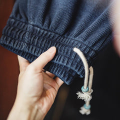 MADEN Vintage Waffelstruktur Sweatpants mit lockerem Schnitt