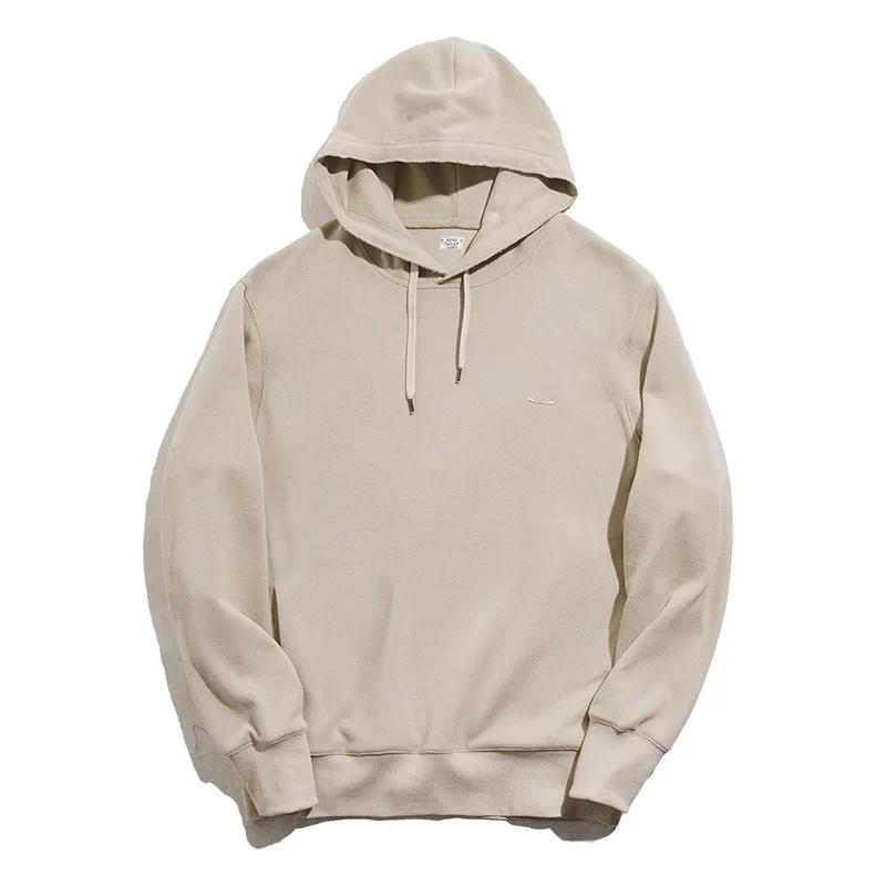 Sudaderas con capucha grises retro MADEN para hombre, sudadera básica de color sólido, sudadera con capucha holgada casual, suéter de otoño