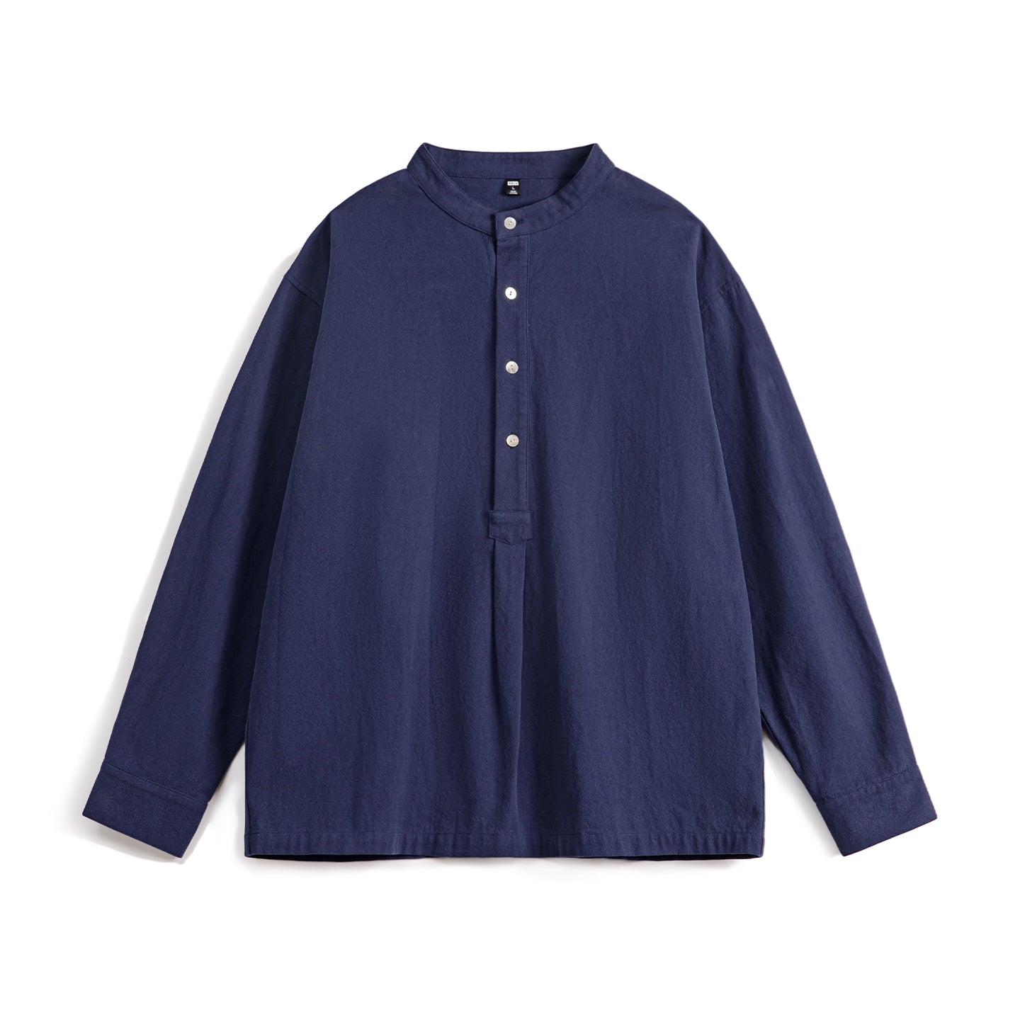 MADEN Navy Popover Shirt Cotton 100%