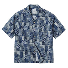 MADEN Herren Boro Denim Hemd
