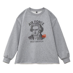 Sudadera estampada con dobladillo enrollado 100% algodón MADEN