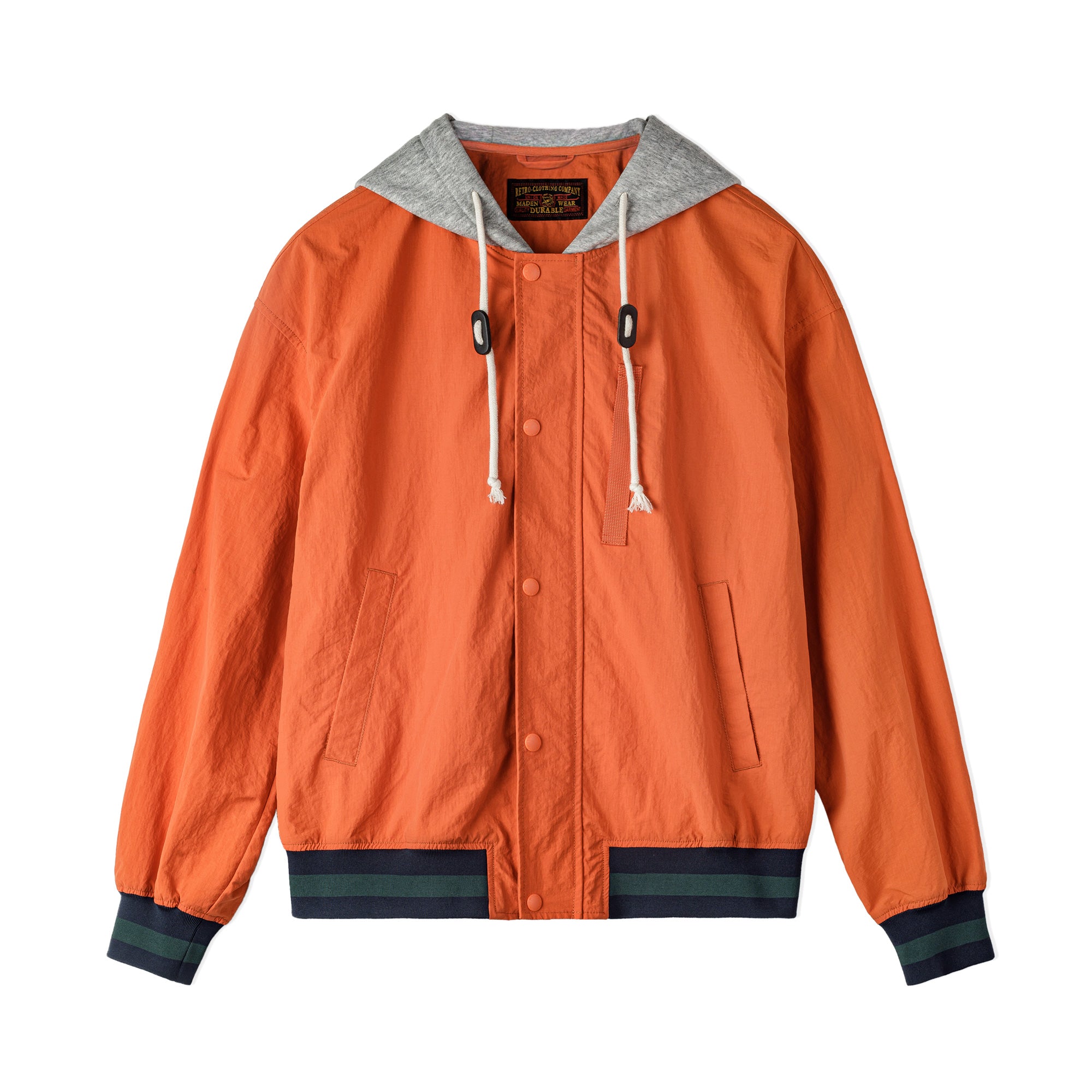 MADEN Orange Kapuzenleichte Jacke