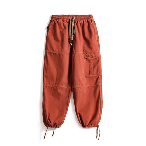 MADEN Contrast-Stitch Cargo Pants