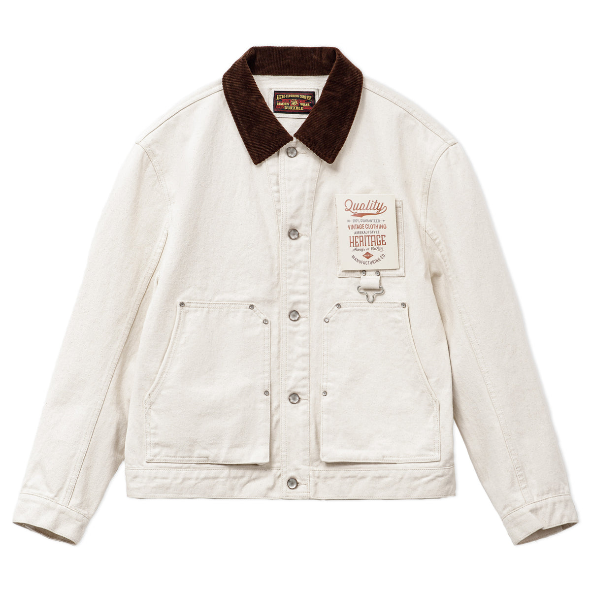 MADEN J22 Chore Jacke mit Cordkragen