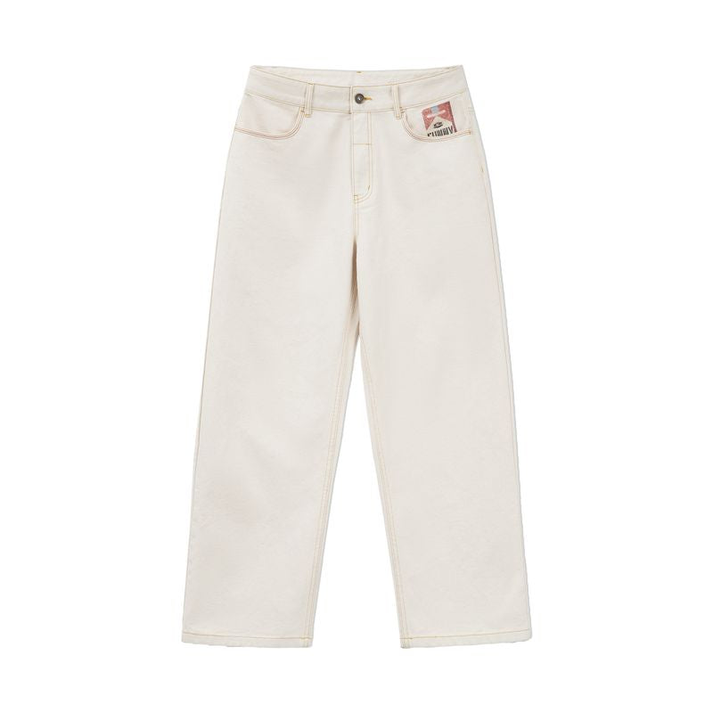 MADEN Clean Fit White Jeans - 417g/m² Cotton
