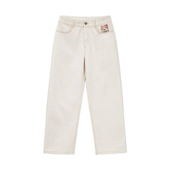 MADEN Clean Fit White Jeans - 417g/m² Cotton