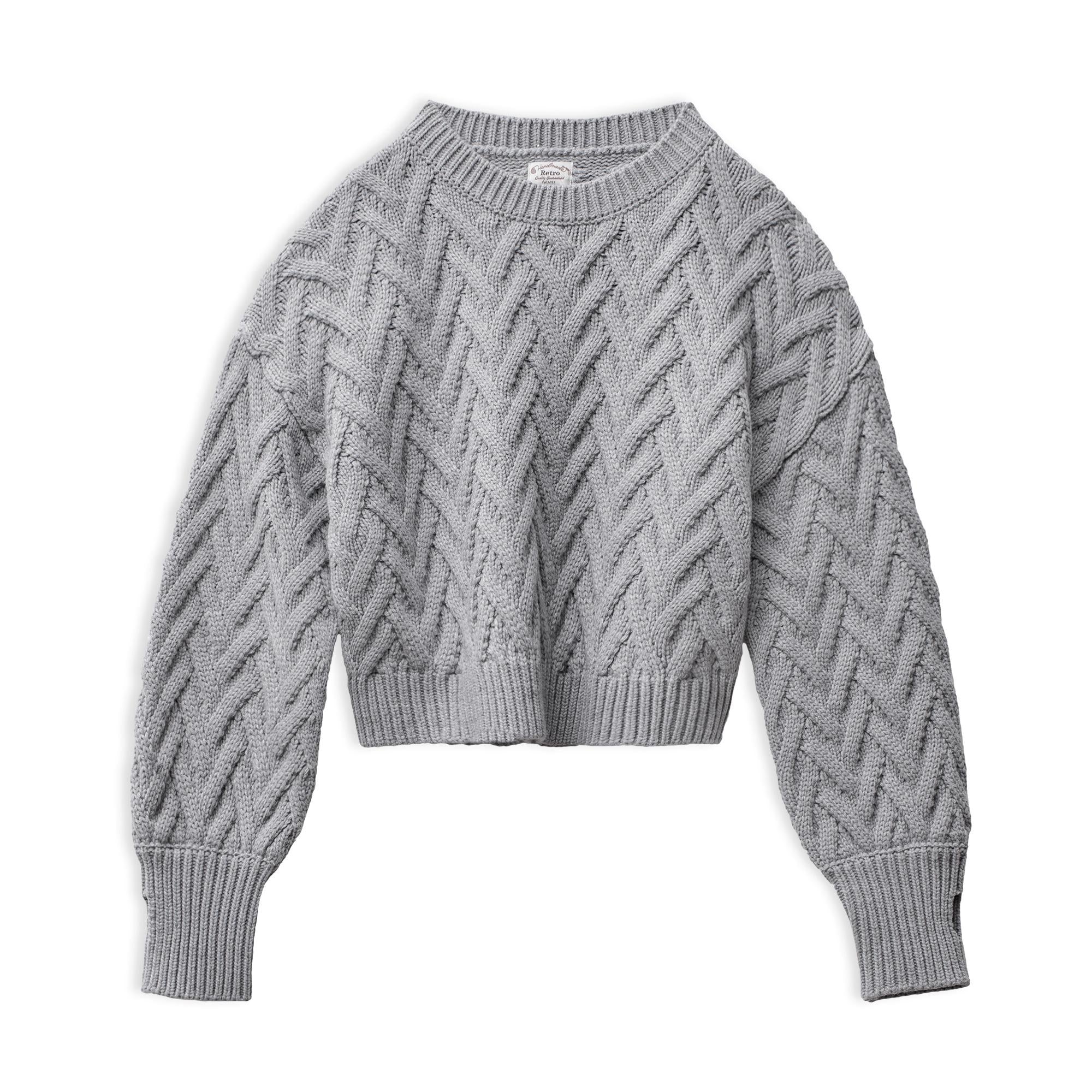 MADEN Damen Zopfstrick Pullover