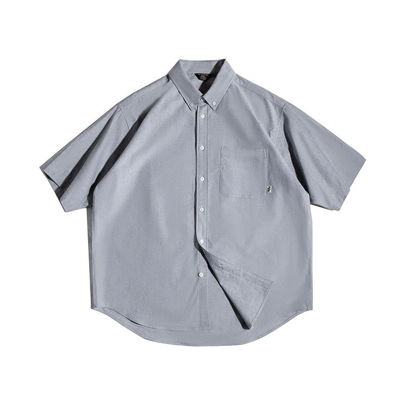 MADEN Men's Retro Oversize Oxford Button-Down Shirt