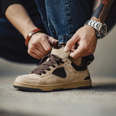 MADEN Retro Skateboardschuhe mit klobiger Wildledersohle