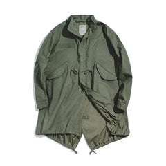 MADEN Herren Schwerer Baumwoll-M65 Feldmantel