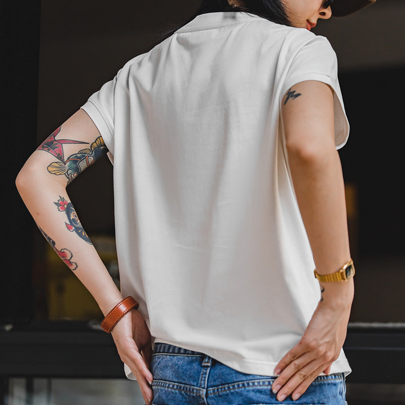 Camiseta ajustada de seda helada para mujer MADEN