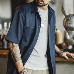 MADEN Herren Atmungsaktives, knitterfreies Baumwoll-Casual-Hemd