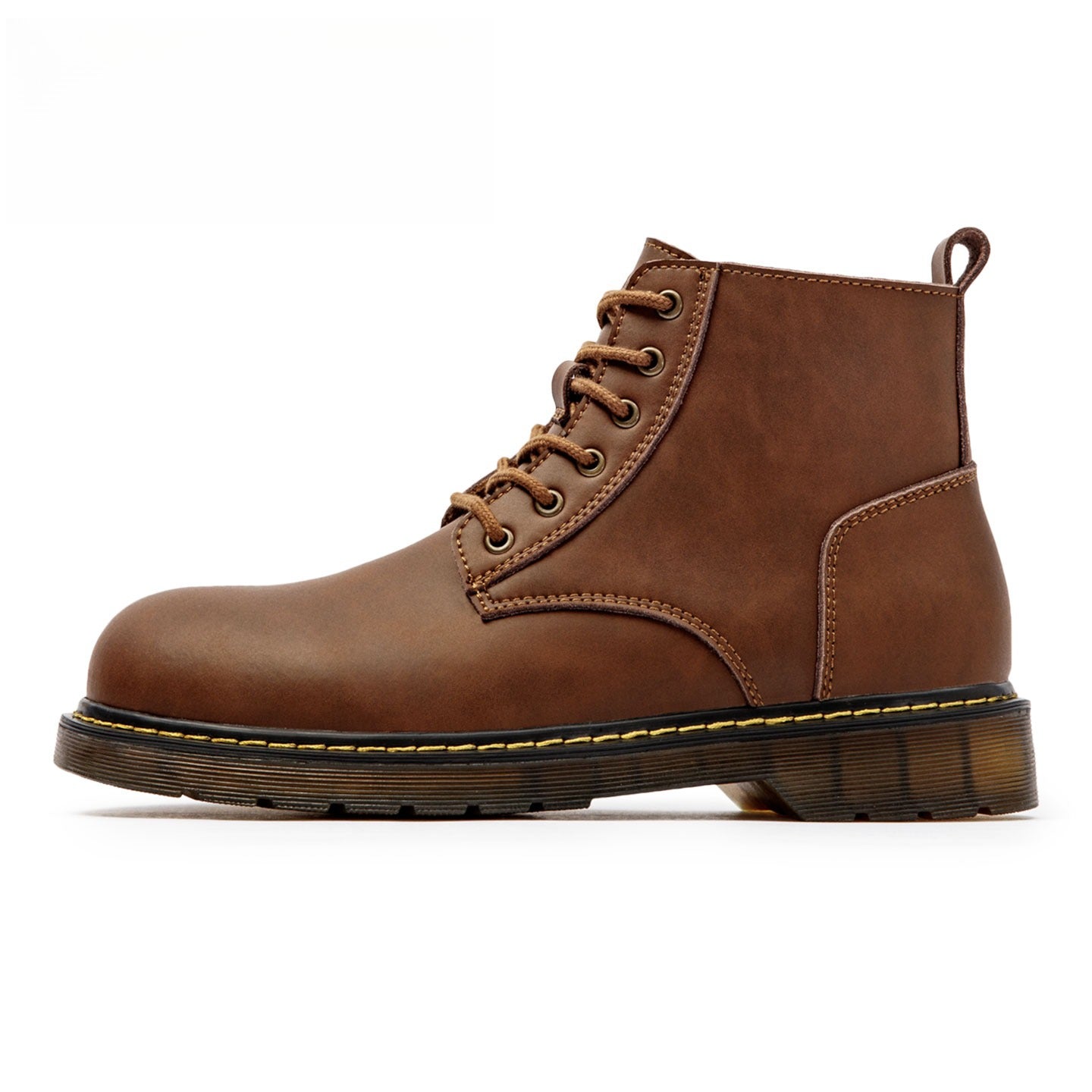 MADEN 6-Loch Weiche Leder Kampfstiefel bis zur Mitte der Wade