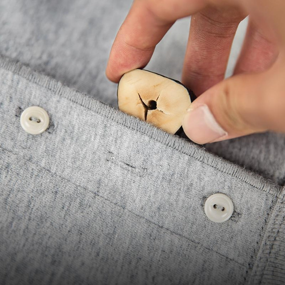 MADEN Herren Henley Shirt – 230 g/m² 100 % Baumwolle