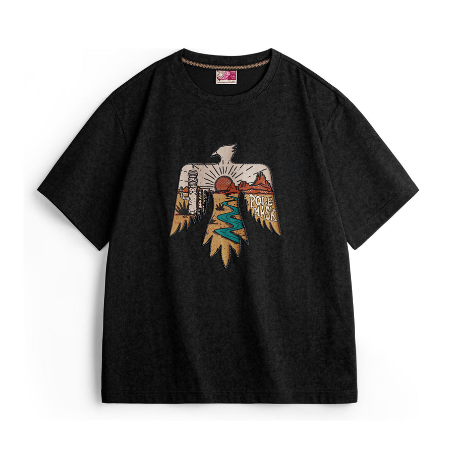 MADEN Women's Thunderbird Embroidery Heavyweight Cotton T-Shirt