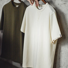 MADEN Vintage Einfarbig Locker sitzendes Shirt