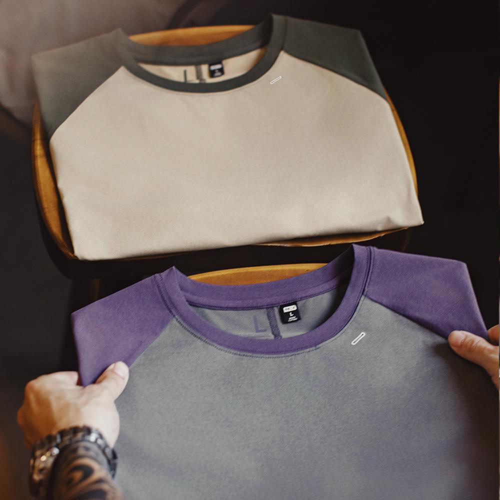 MADEN Quick-Dry Colorblock Breathable T-shirt