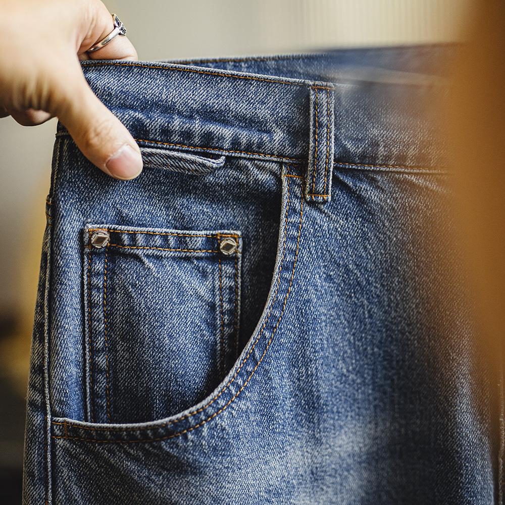 MADEN Cat Whisker Faded Denim Jeans 12.6oz