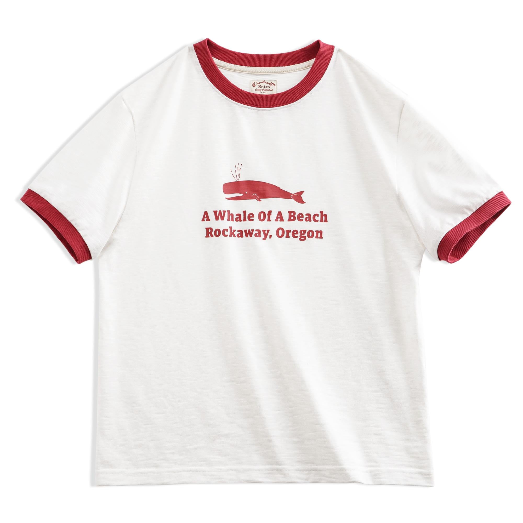 Maden Damen Freizeit T-Shirt mit Rundhals und Kontrast