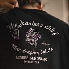 Camiseta con estampado de letras Indian - 100% algodón MADEN