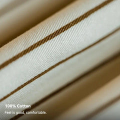 MADEN Stehkragen Gestreiftes Hemd – 100% Baumwolle