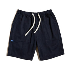MADEN Baumwoll-Twill Cargo-Shorts mit elastischem Bund
