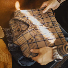 Camisa cityboy de algodón grueso a cuadros para hombre MADEN