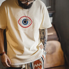 Camiseta pesada MADEN con bordado Guardian Eye