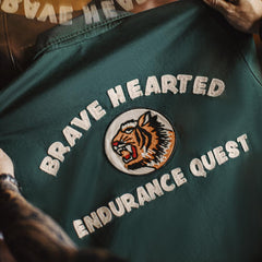 Chaqueta coach de algodón pesado bordada retro MADEN