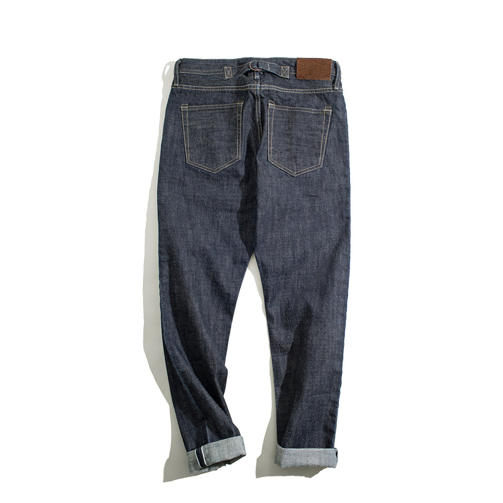 MADEN Herren 14oz Selvedge Raw Denim Jeans mit geradem Bein
