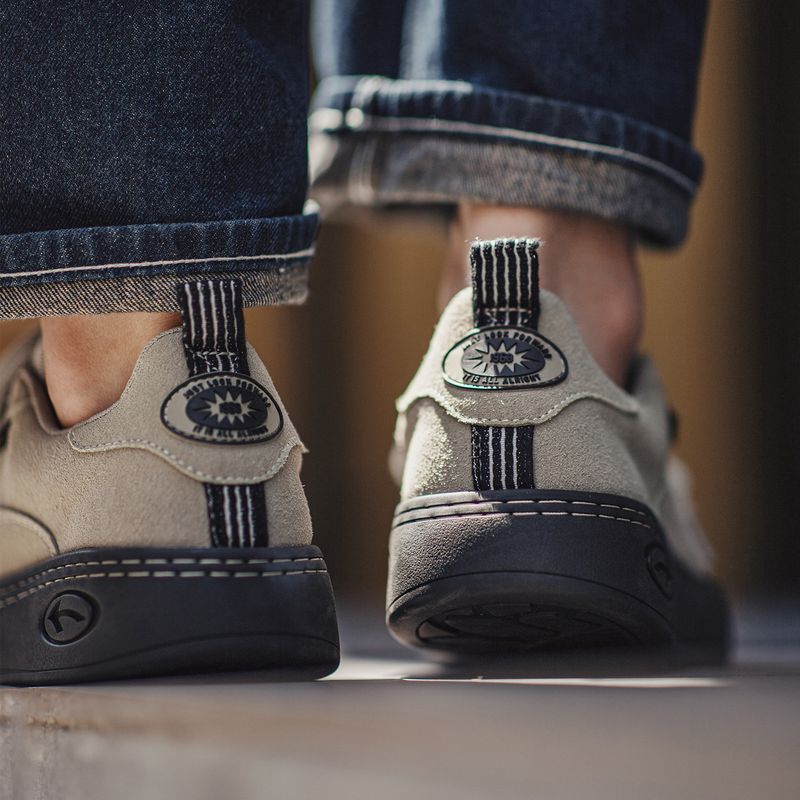 Maden Retro Low-Top Suede Skate Shoes - Thick-Soled