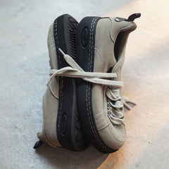 Maden Retro Wildleder Skate-Schuhe mit dicker Sohle, niedrig geschnitten