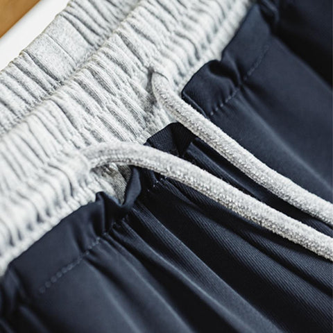 Pantalones de pierna ancha azul marino MADEN para mujer, ajuste holgado, cintura elástica, pantalones casuales, pantalones largos hasta el suelo con caída, pantalones cómodos