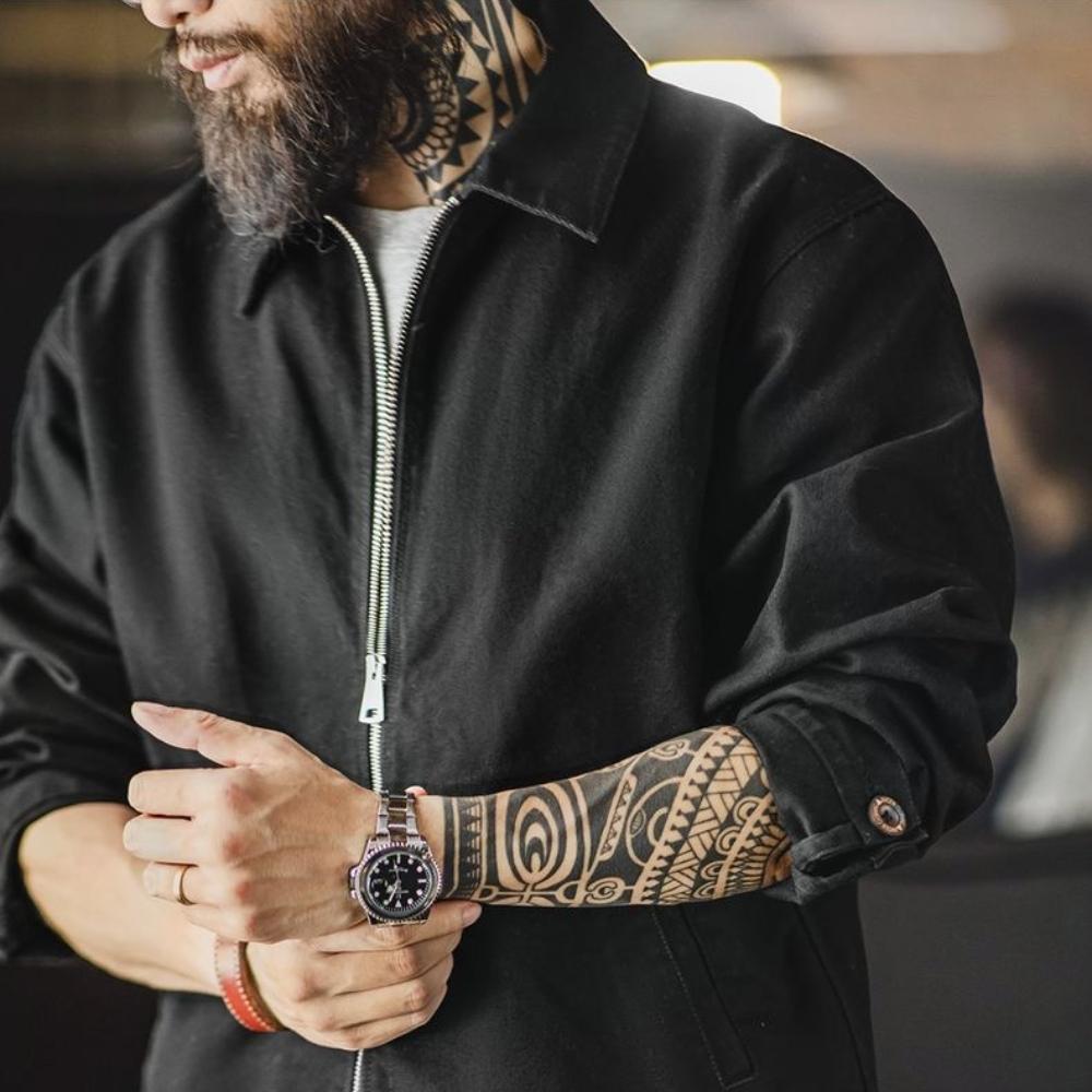 Chaqueta Retro para Hombre MADEN de Algodón Pesado Estilo Casual